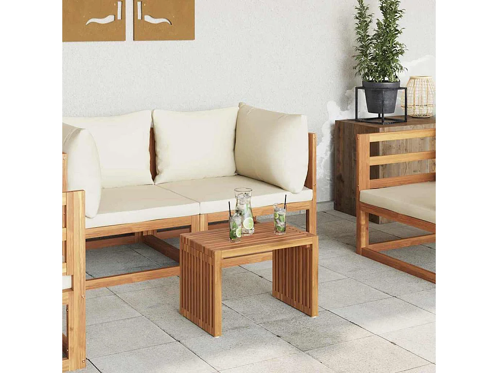 Table d'appoint de jardin Marron 50 x 32.5 x 35 cm