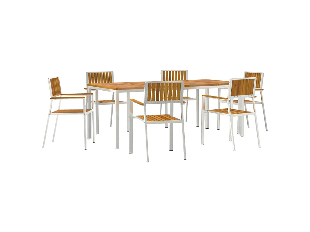 Set da pranzo da giardino da 7 pezzi