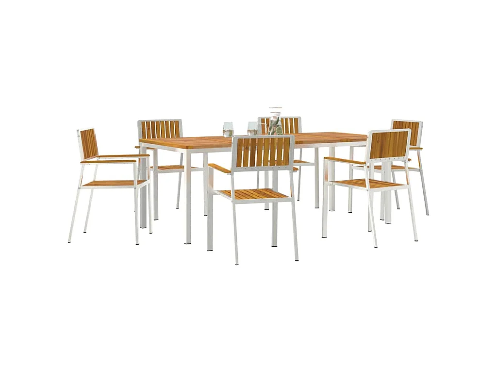 Set da pranzo da giardino da 7 pezzi