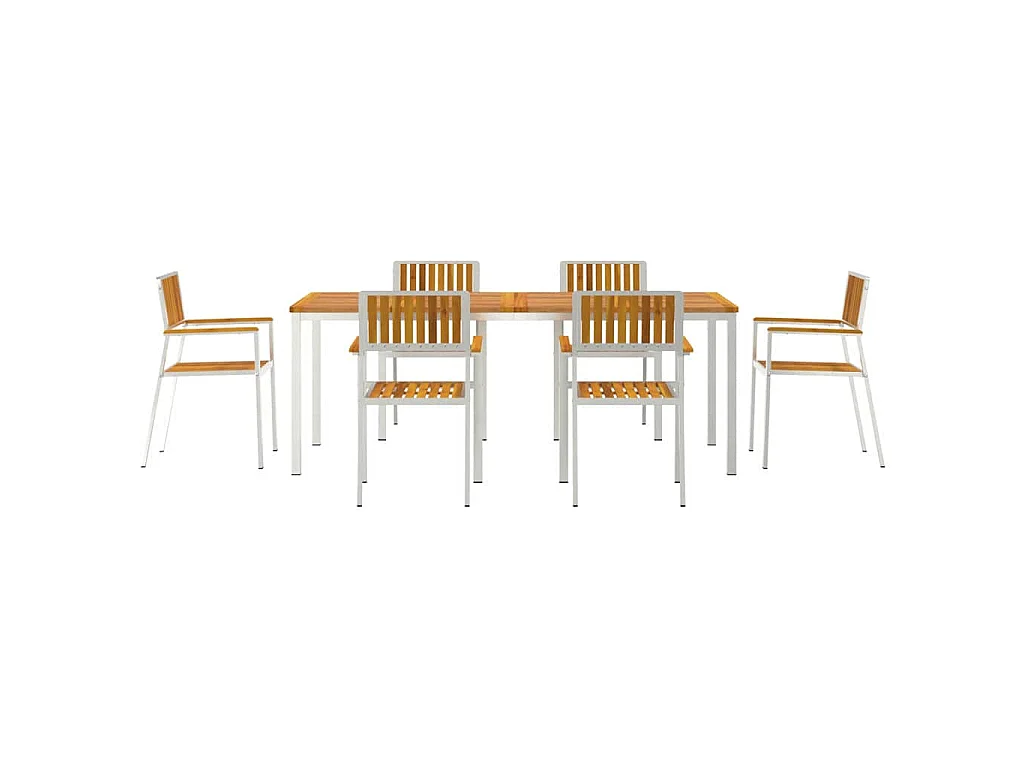 Set da pranzo da giardino da 7 pezzi