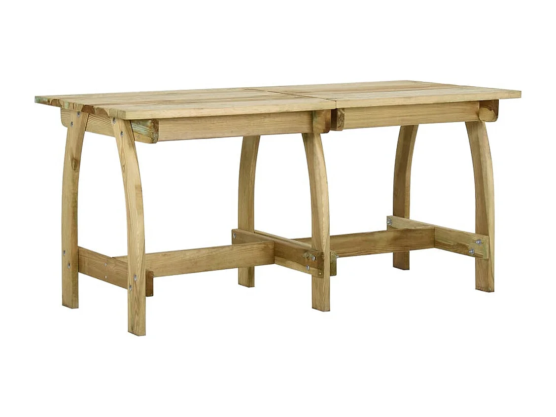 Mesa de jardín 160x74x75 cm Madera de pino impregnada