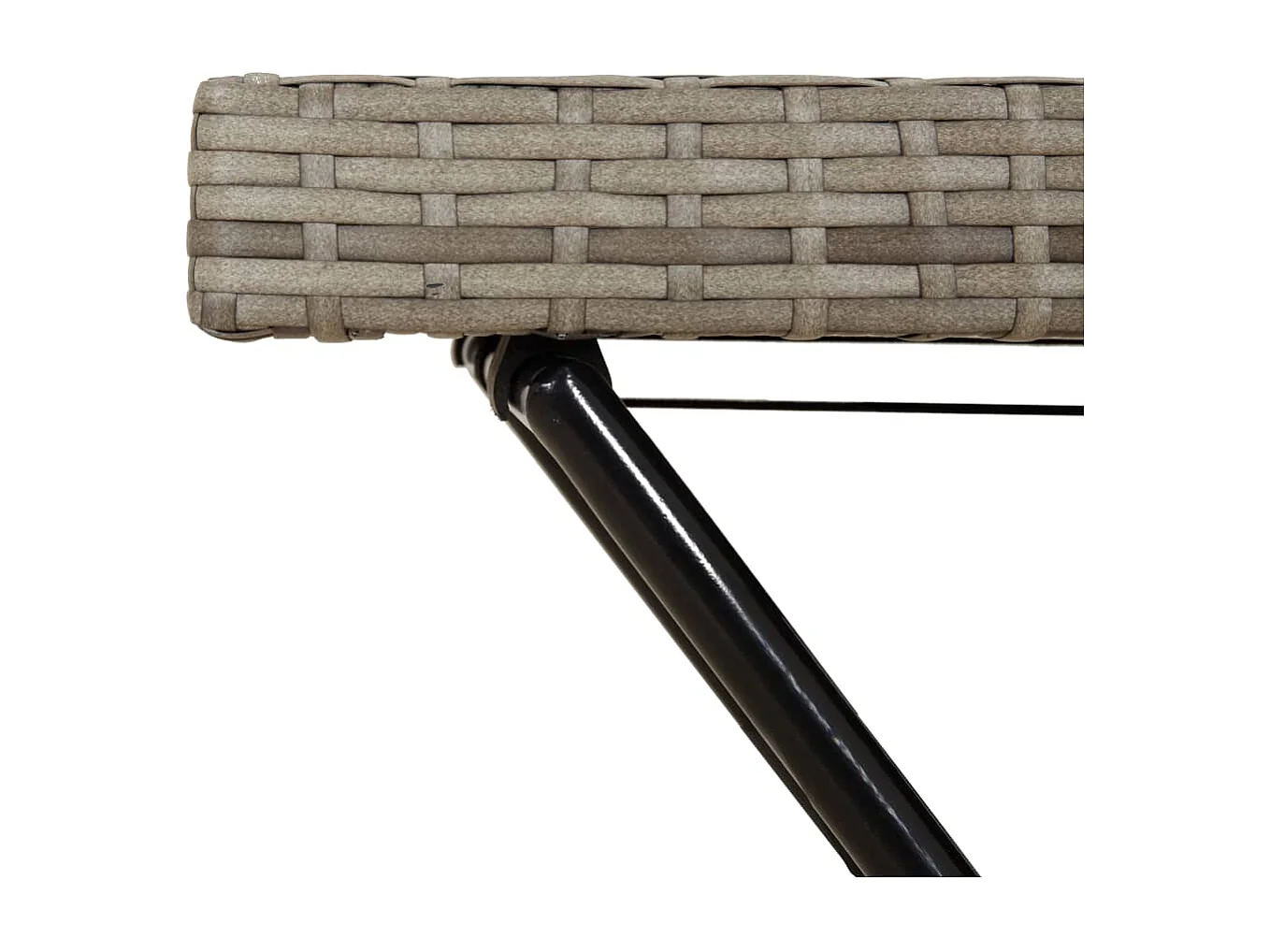 Grijs opklapbaar tafelblad 65x40x75 cm geweven hars