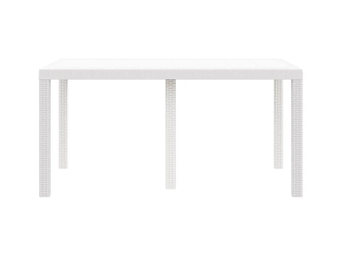 Table de Jardin Blanc 150 x 100 x 73 cm polyrotin