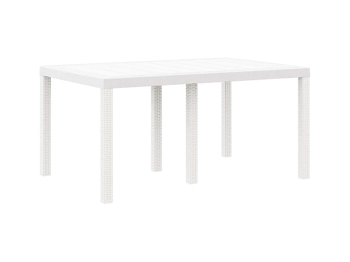 Table de Jardin Blanc 150 x 100 x 73 cm polyrotin