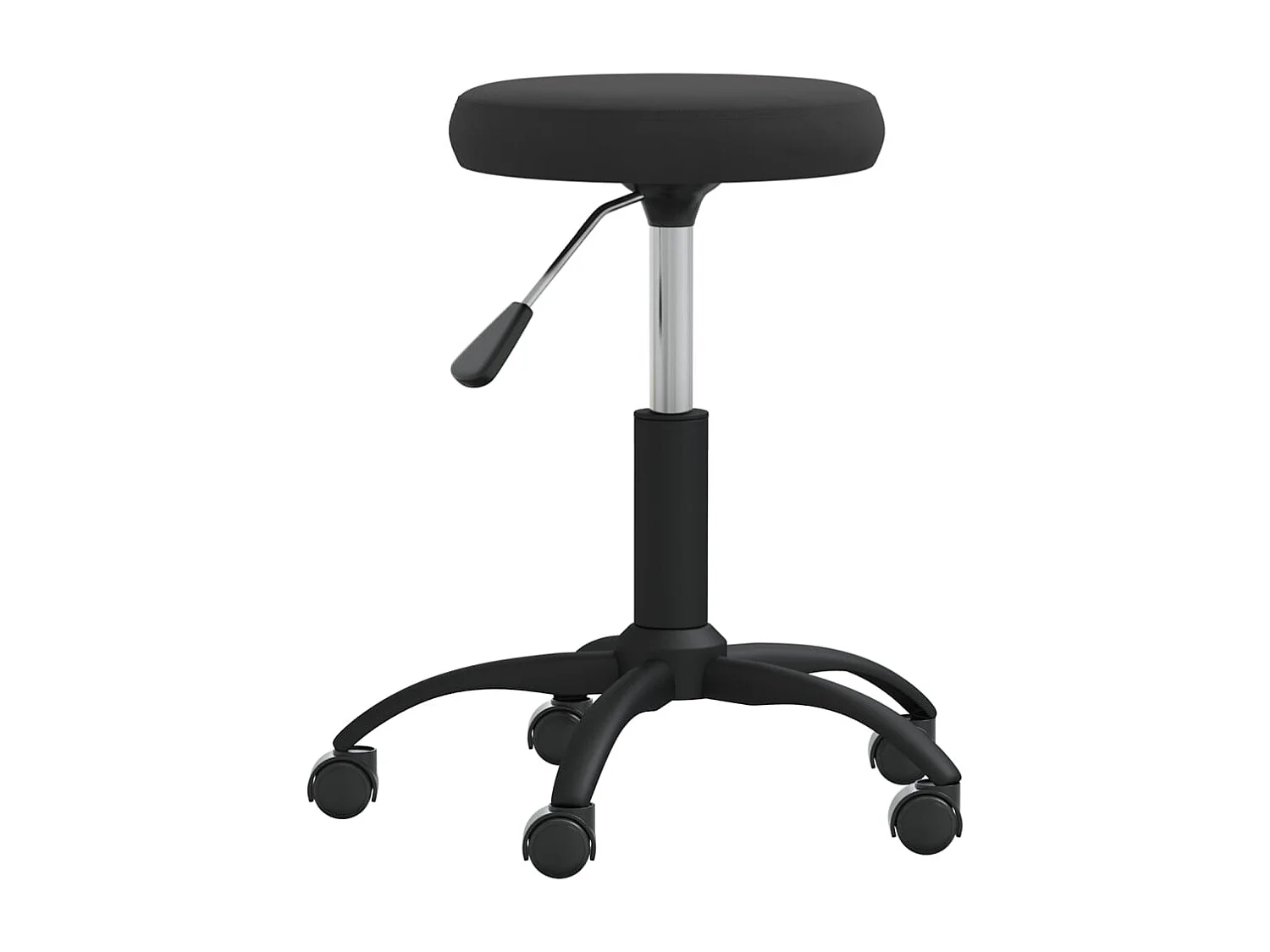 Silla de oficina giratoria de terciopelo negro