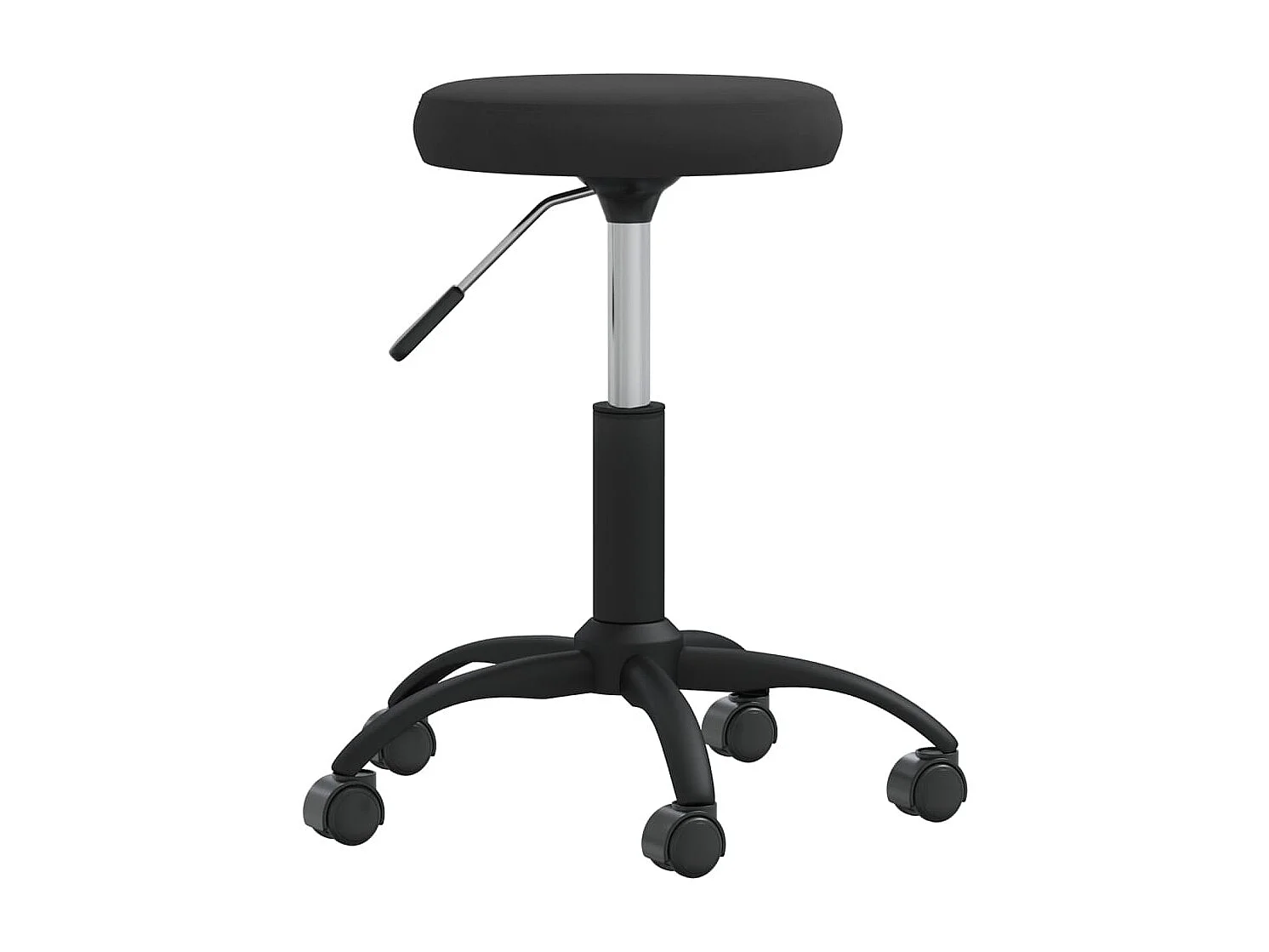 Silla de oficina giratoria de terciopelo negro