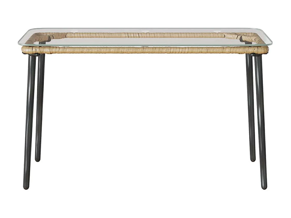 Table de Jardin Naturel 80 x 40 x 45.5 cm Poly rotin