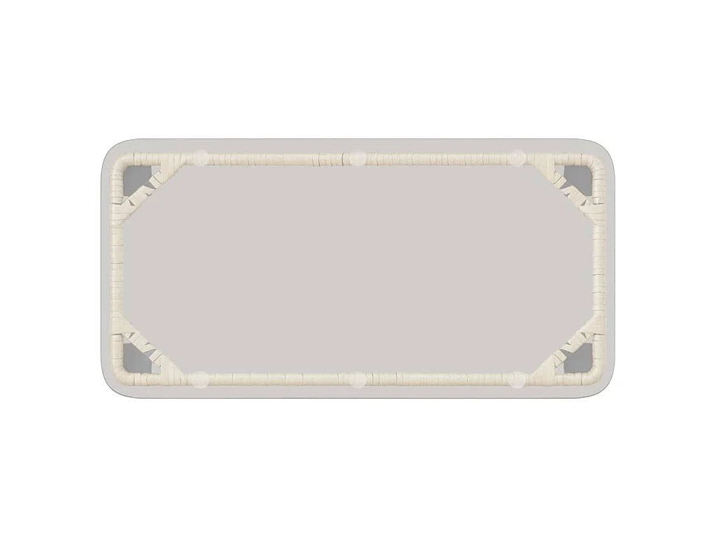 Tavolo da giardino naturale 80 x 40 x 45,5 cm in polyrattan