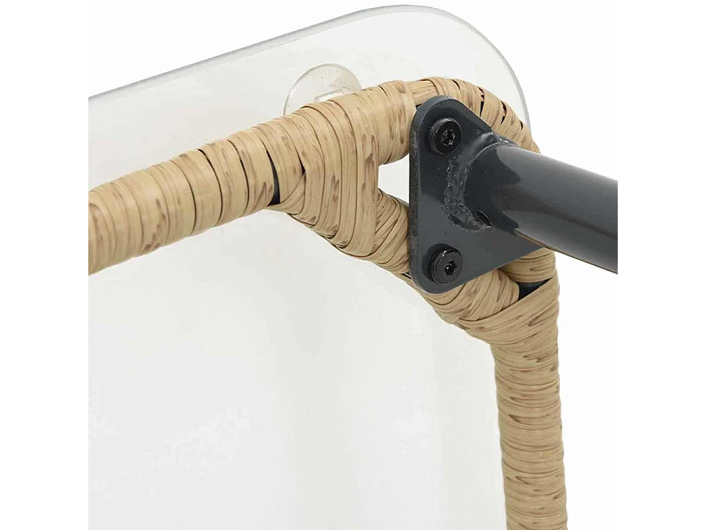 Tavolo da giardino naturale 80 x 40 x 45,5 cm in polyrattan