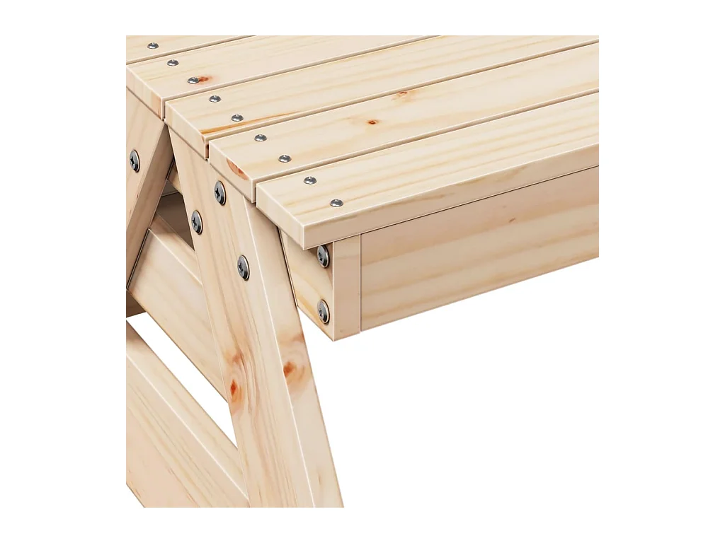 Tavolo da picnic per bambini 88x97x52cm in legno massello di pino