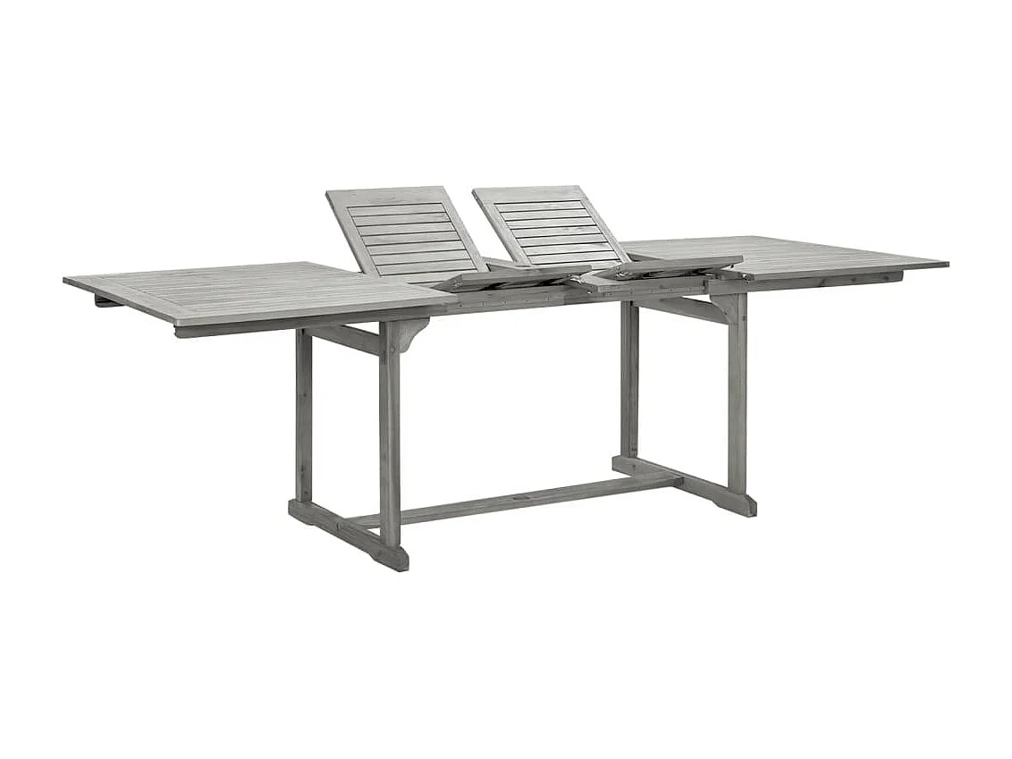 Tavolo da pranzo da giardino (160-240)x100x75cm Legno massello di acacia