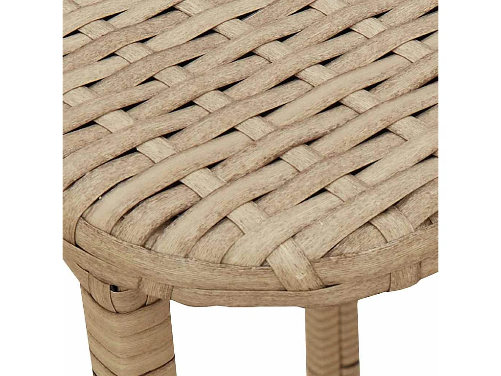 Table de jardin pliante beige 90 x 51 x 75 cm polyrotin