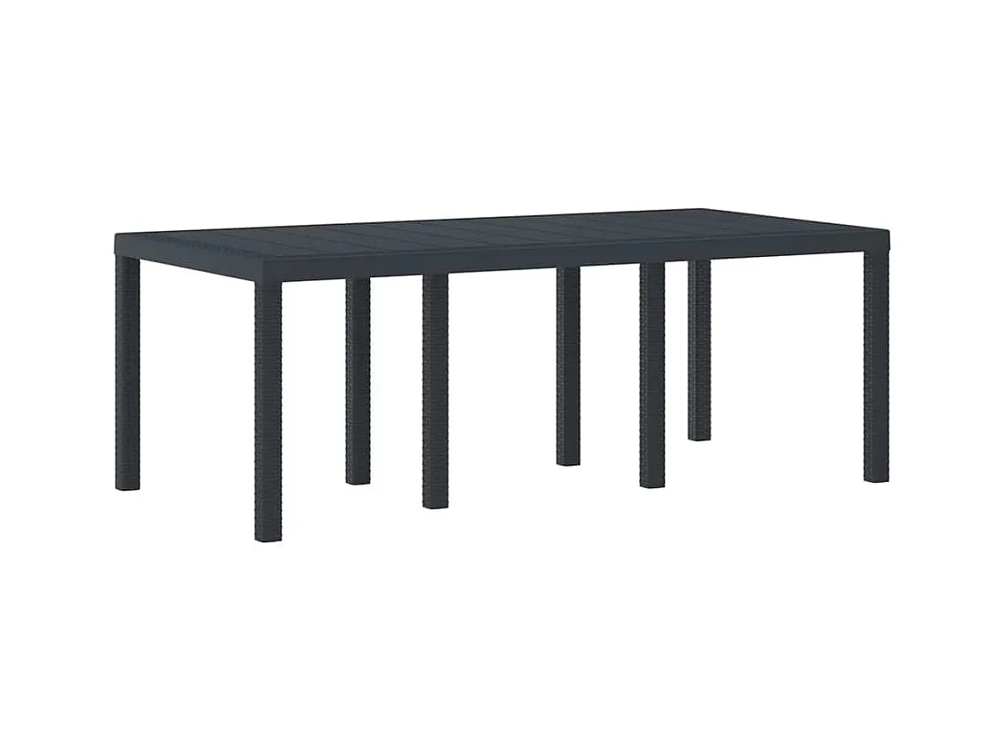 Table de Jardin Anthracite 200 x 100 x 73 cm polyrotin