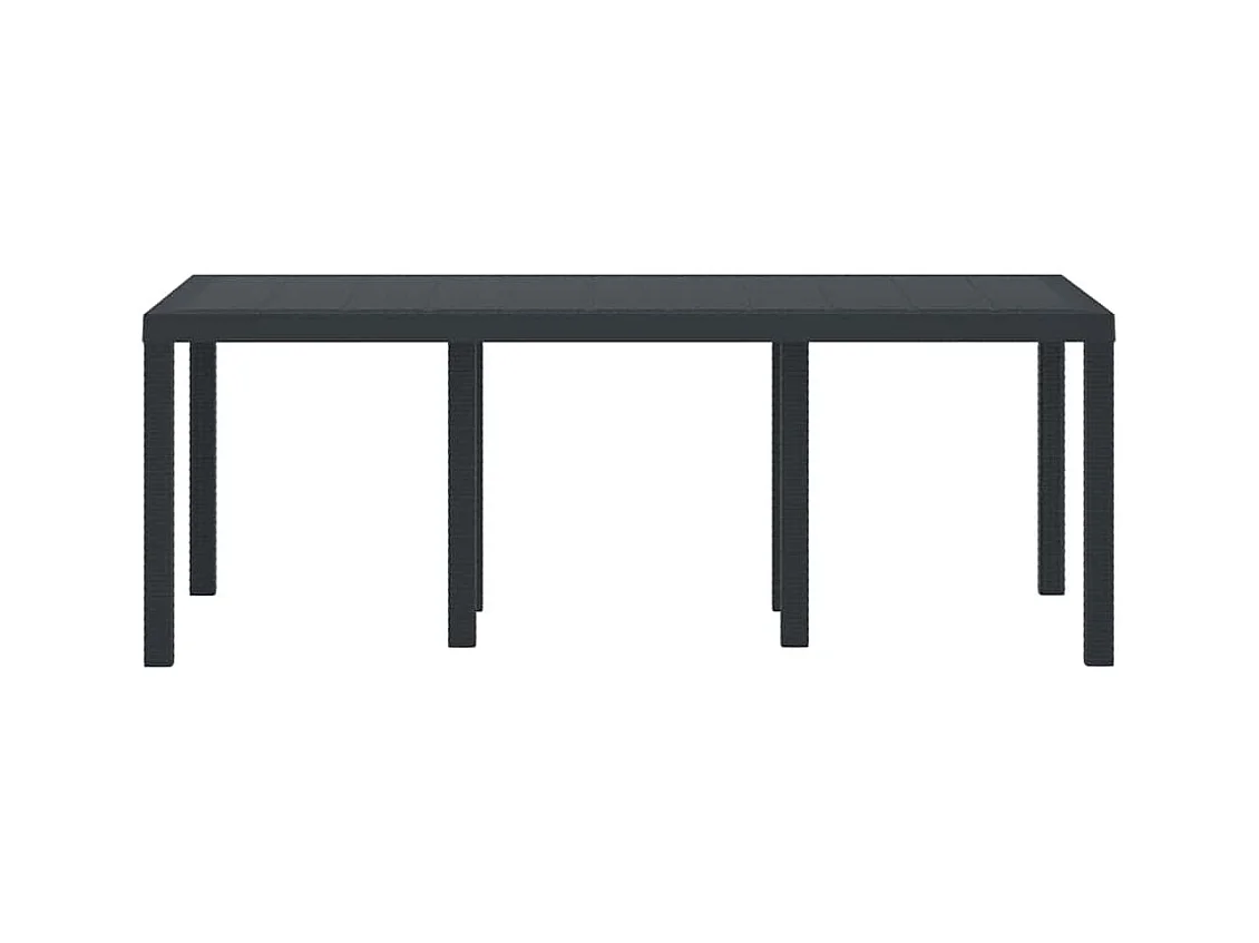 Table de Jardin Anthracite 200 x 100 x 73 cm polyrotin