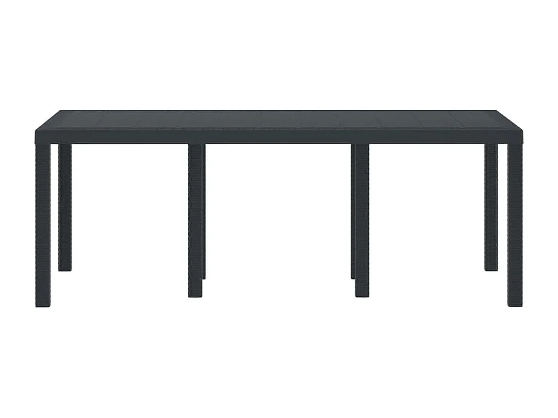 Table de Jardin Anthracite 200 x 100 x 73 cm polyrotin