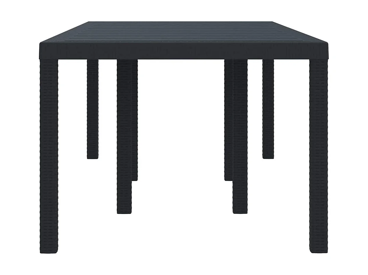 Table de Jardin Anthracite 200 x 100 x 73 cm polyrotin
