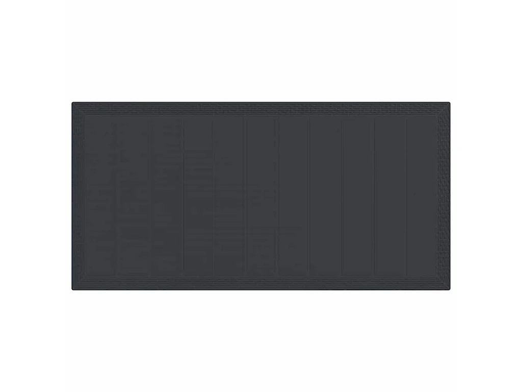 Anthrazit Gartentisch 200 x 100 x 73 cm Polyrattan