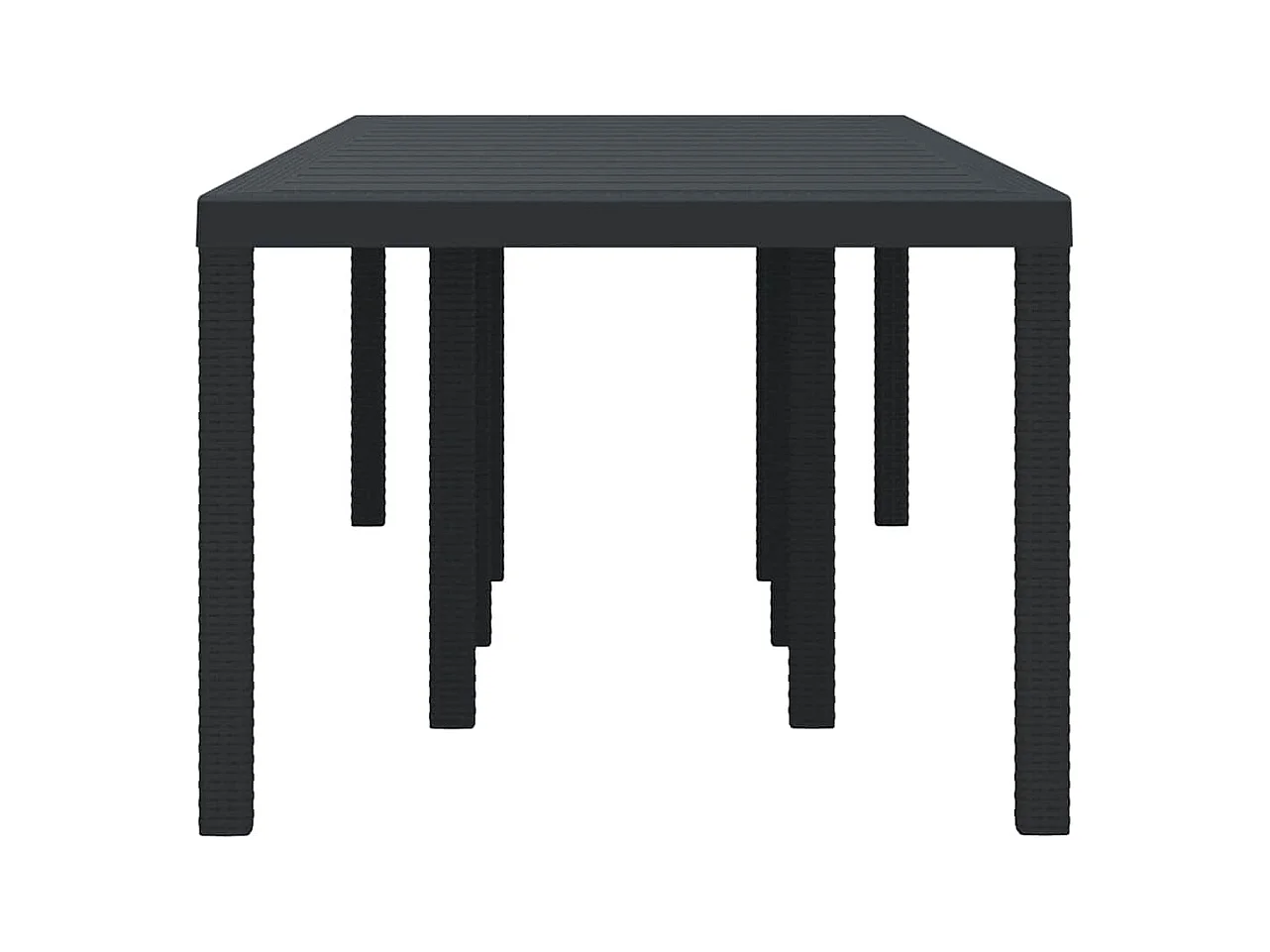 Table de Jardin Anthracite 250 x 100 x 73 cm polyrotin