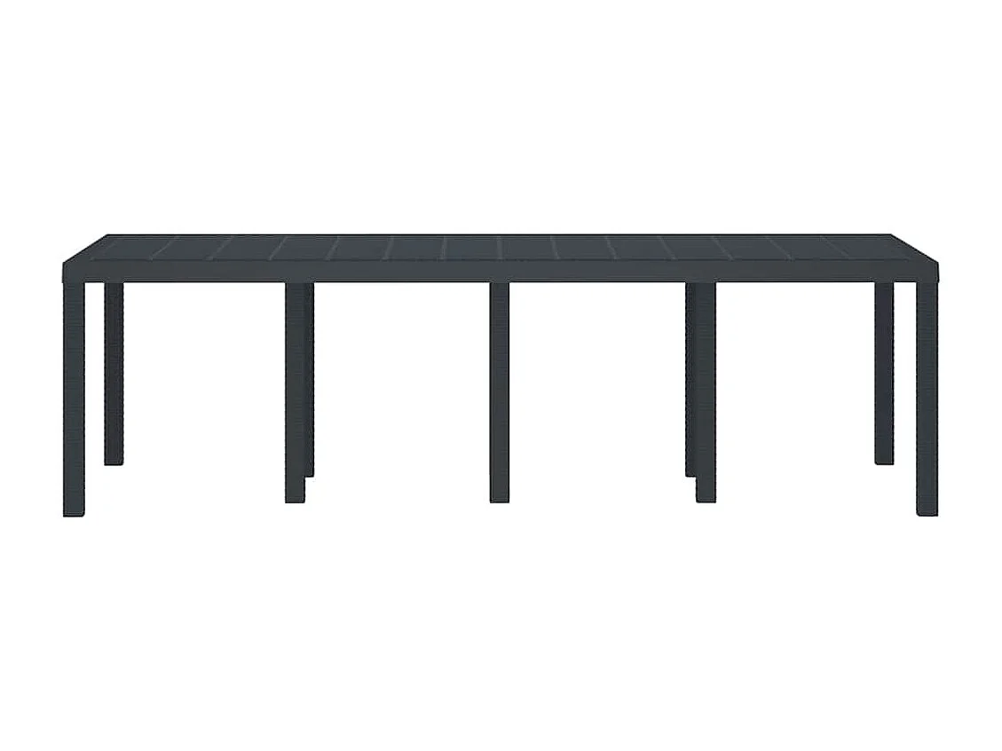 Table de Jardin Anthracite 250 x 100 x 73 cm polyrotin