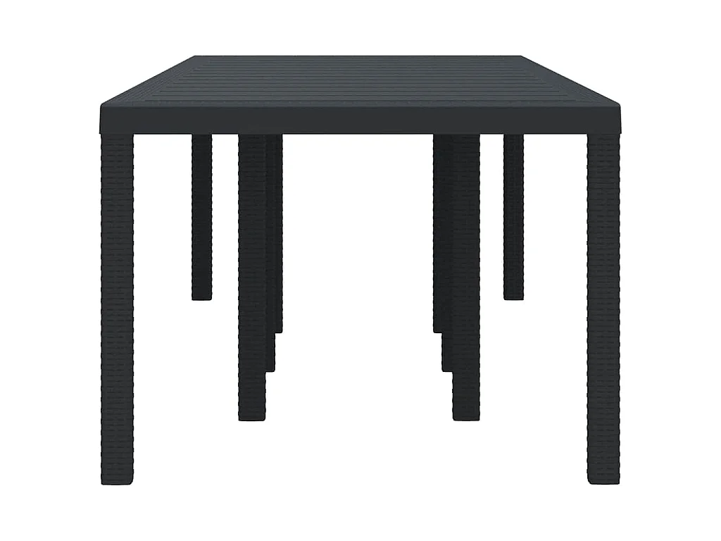 Anthrazit Gartentisch 250 x 100 x 73 cm Polyrattan