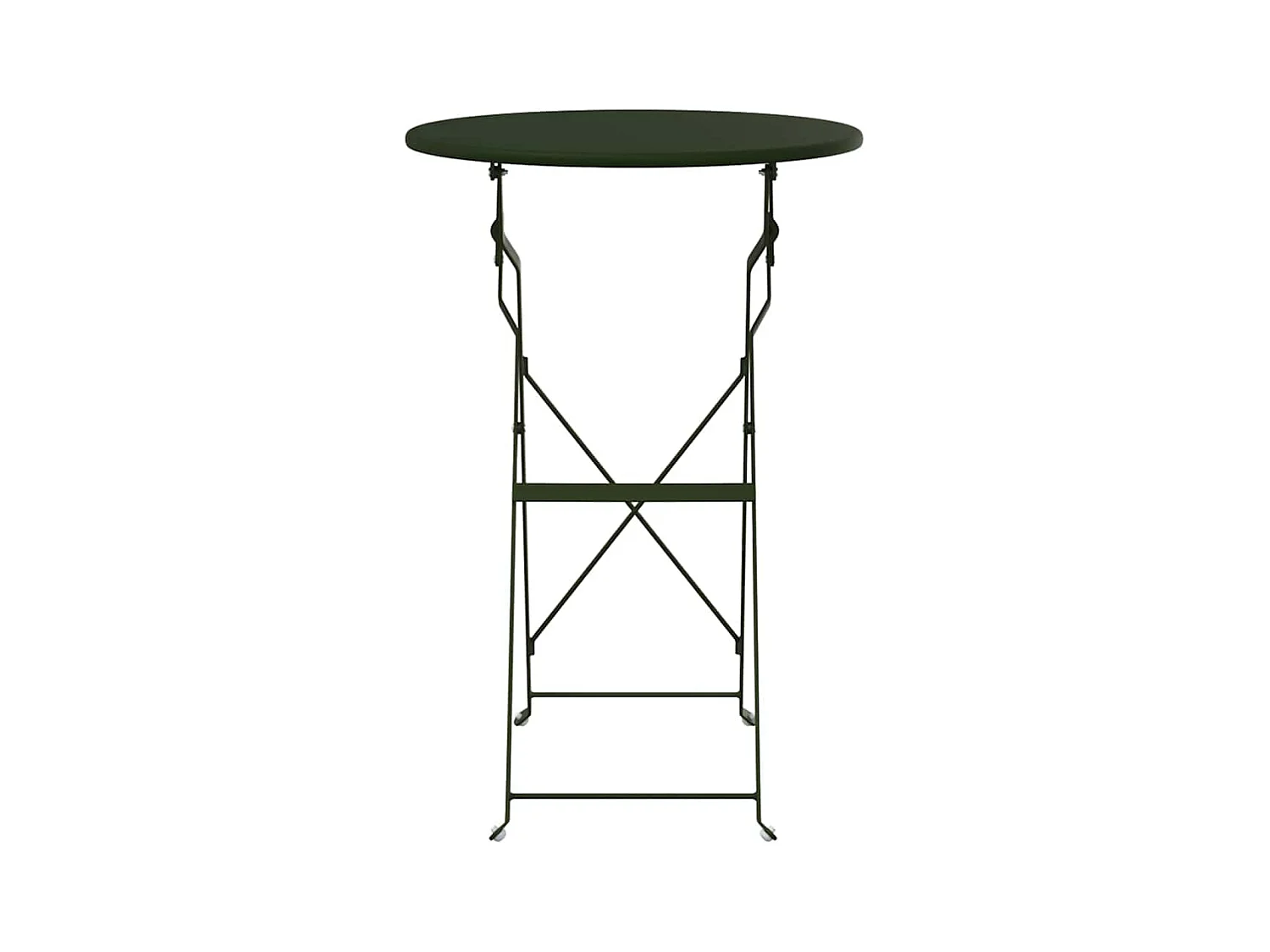 Mesa de bistró verde oscuro Ø50x71 cm acero con recubrimiento en polvo