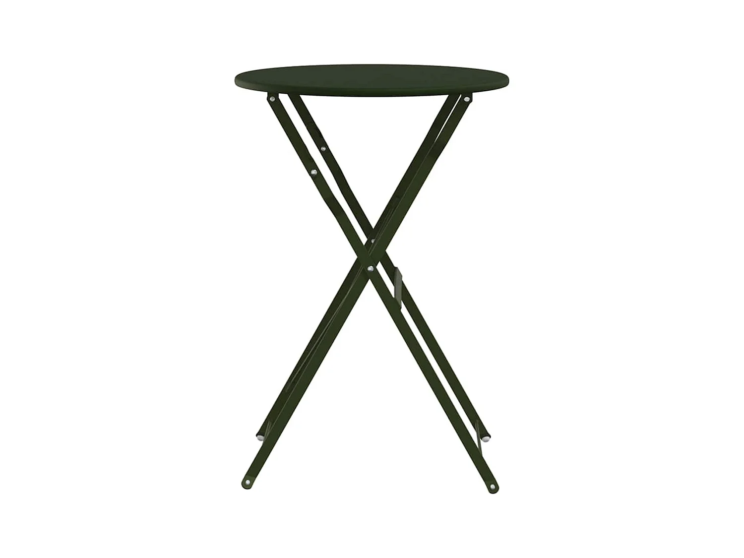 Mesa de bistró verde oscuro Ø50x71 cm acero con recubrimiento en polvo