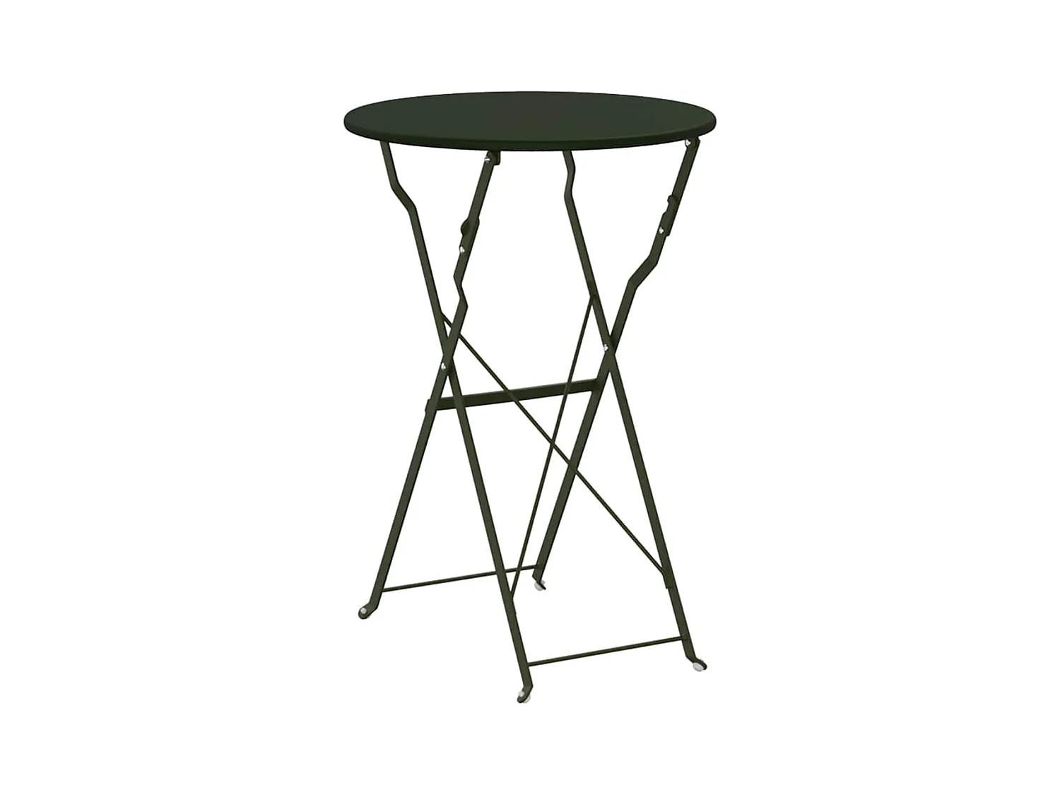 Mesa de bistró verde oscuro Ø50x71 cm acero con recubrimiento en polvo