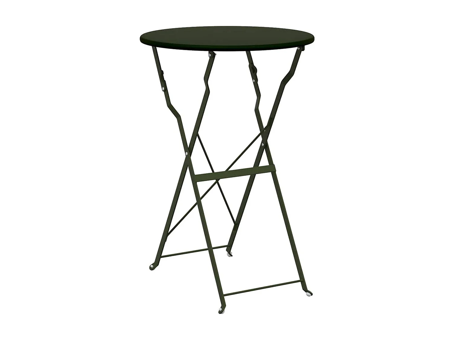 Mesa de bistró verde oscuro Ø50x71 cm acero con recubrimiento en polvo