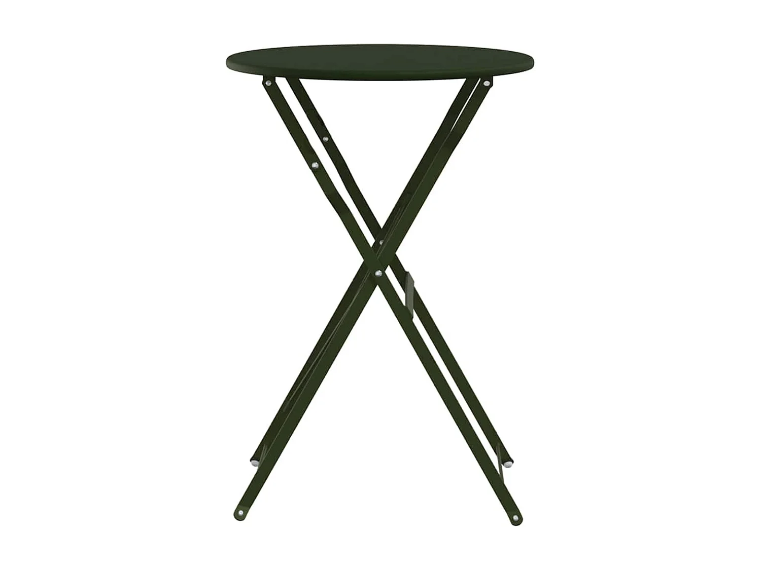 Mesa de bistró verde oscuro Ø50x71 cm acero con recubrimiento en polvo