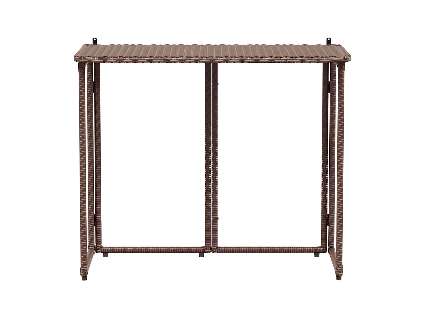 Table de jardin pliante marron 90 x 51 x 75 cm polyrotin