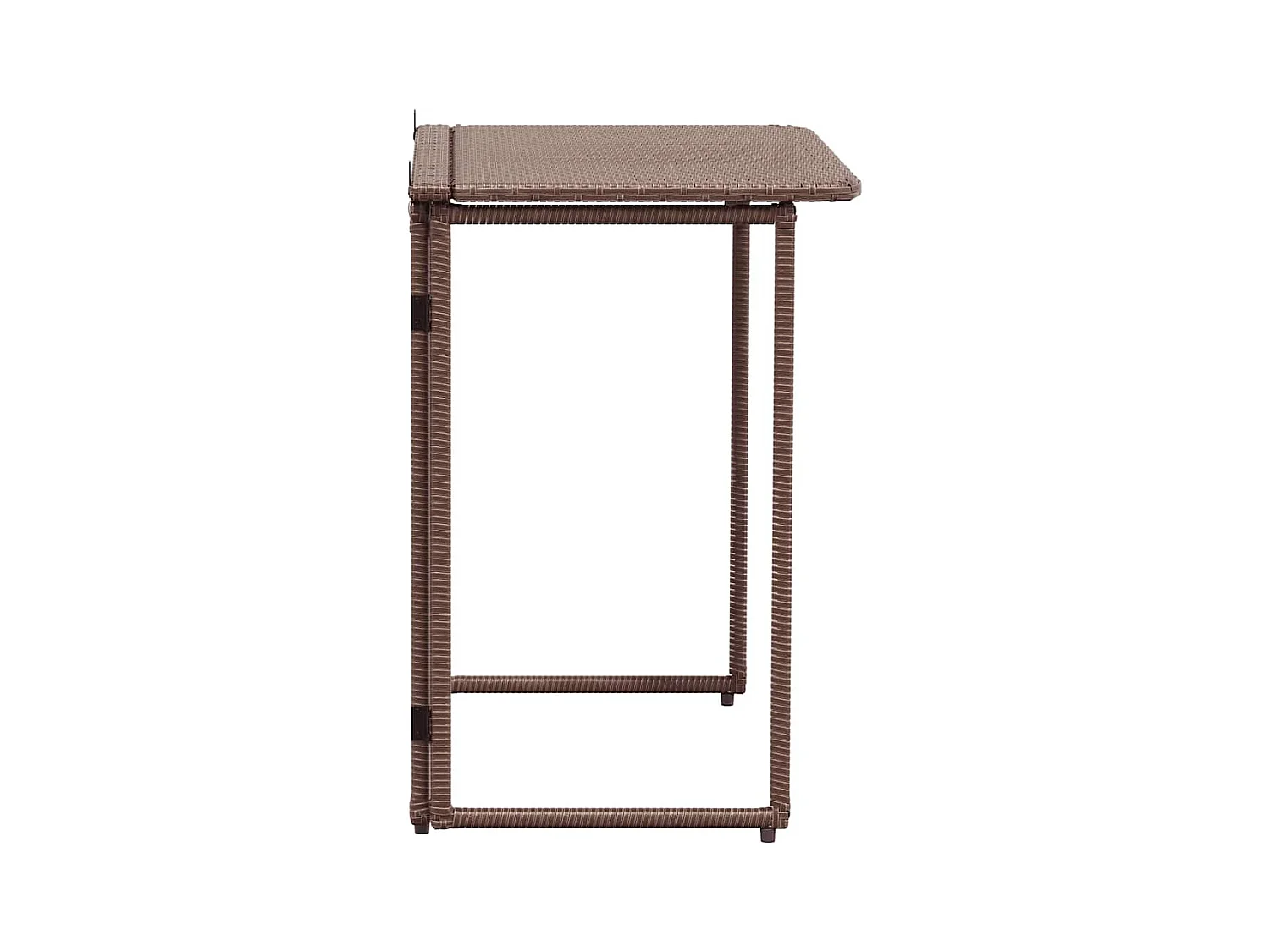 Table de jardin pliante marron 90 x 51 x 75 cm polyrotin