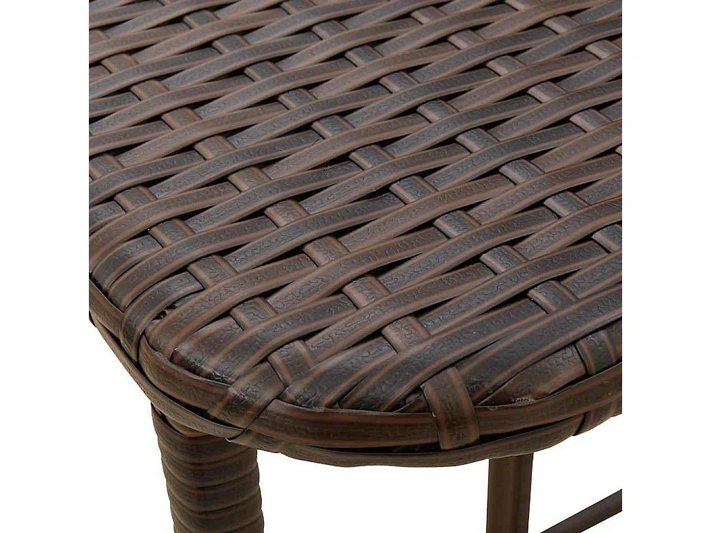 Table de jardin pliante marron 90 x 51 x 75 cm polyrotin