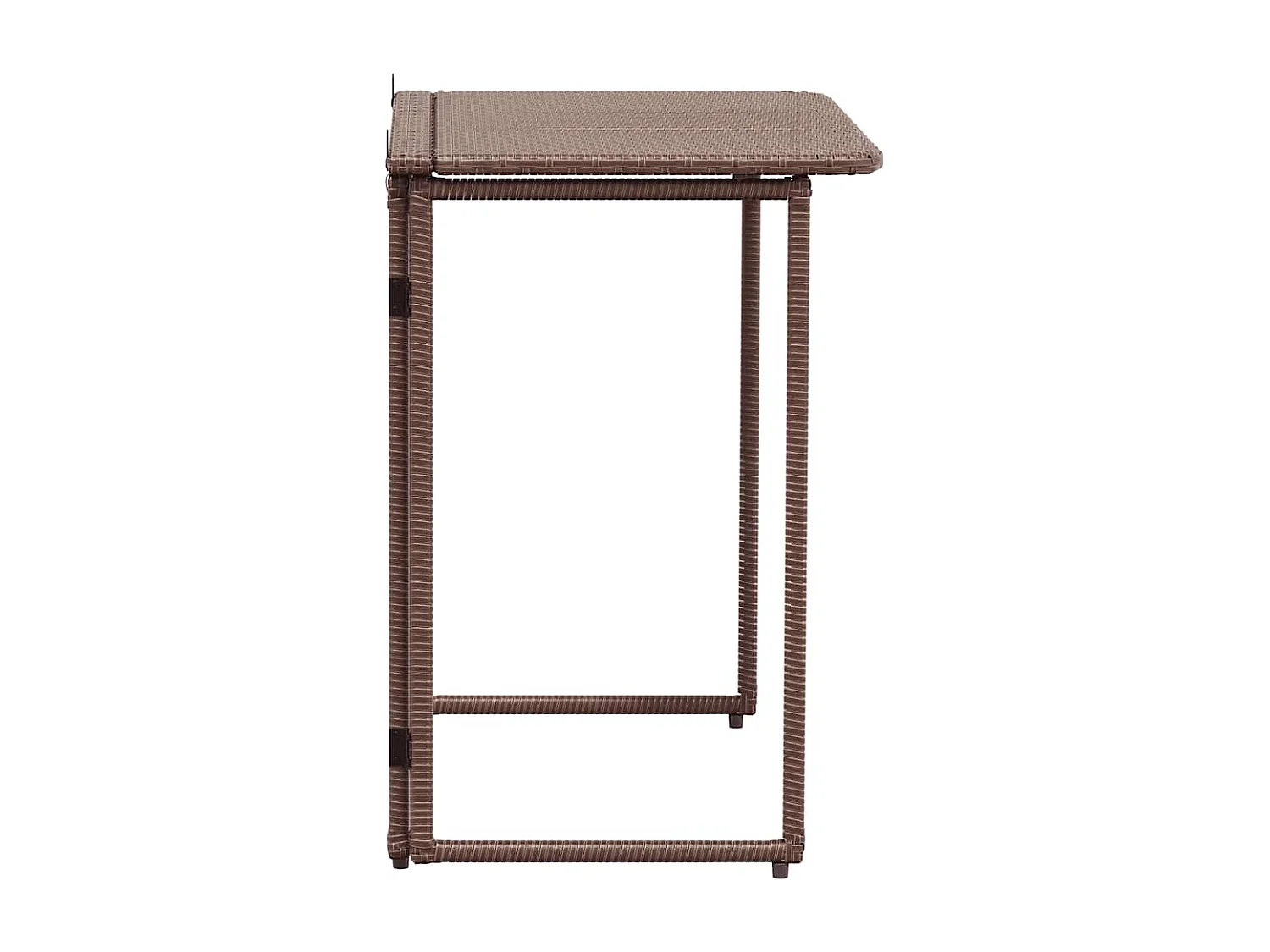Table de jardin pliante marron 90 x 51 x 75 cm polyrotin