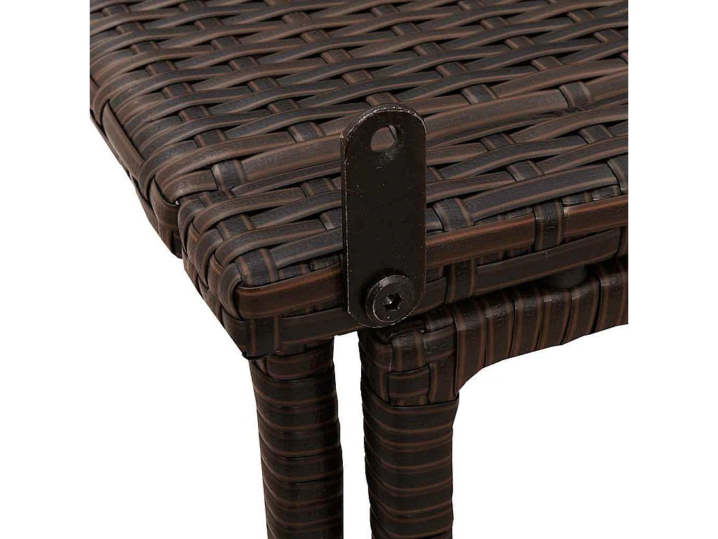 Table de jardin pliante marron 90 x 51 x 75 cm polyrotin