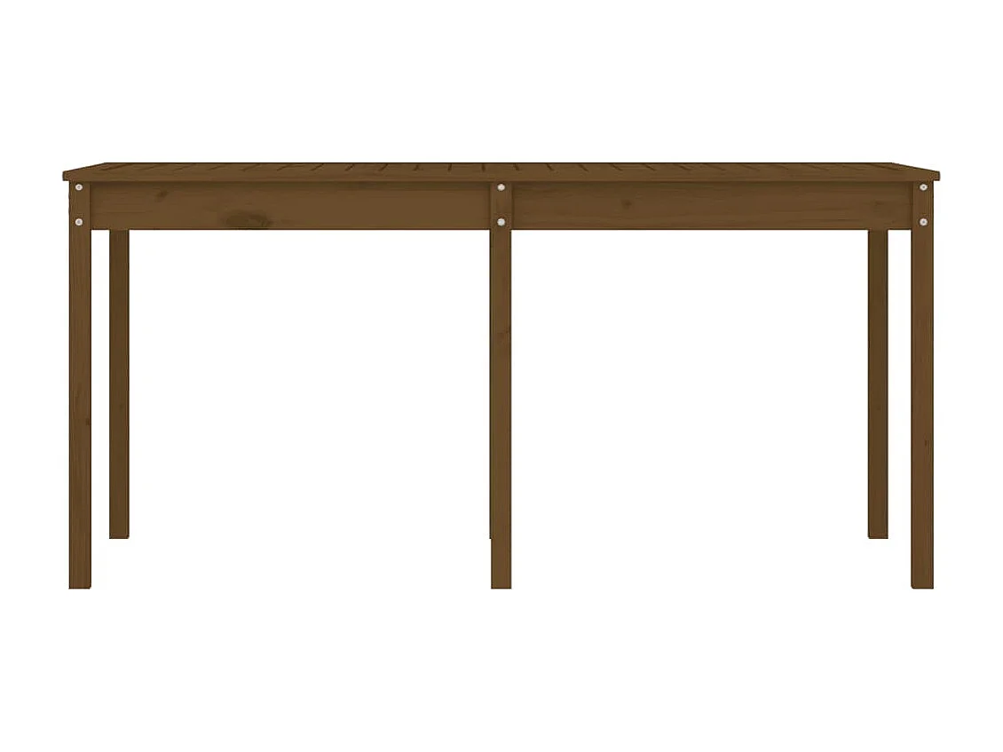 Mesa de jardín marrón miel 159,5x82,5x76 cm madera maciza de pino