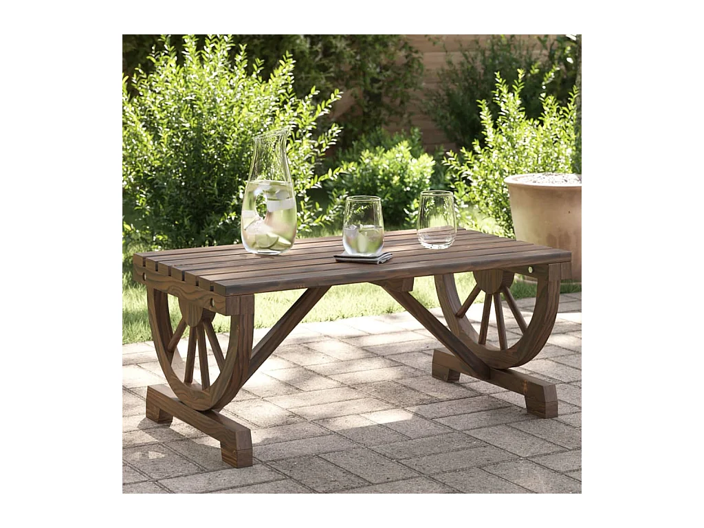 Table basse de jardin 90x50x40 cm bois de sapin massif
