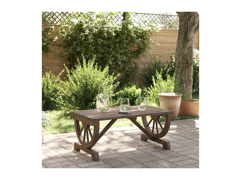 Table basse de jardin 90x50x40 cm bois de sapin massif