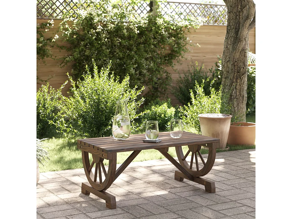 Table basse de jardin 90x50x40 cm bois de sapin massif