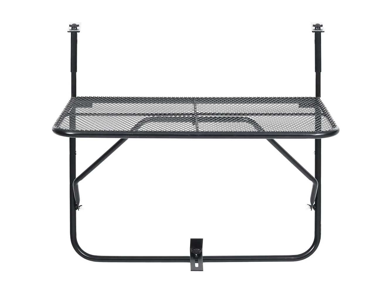 Zwarte balkontafel 60x40 cm Staal