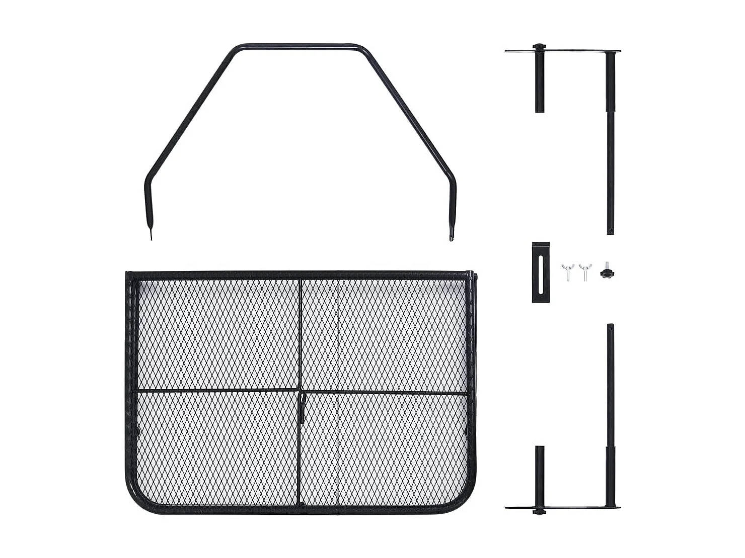 Mesa de balcón negra 60x40 cm Acero