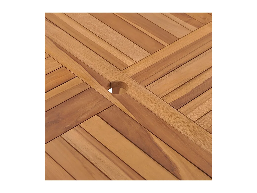 Tuintafel 110x110x75 cm Massief teakhout