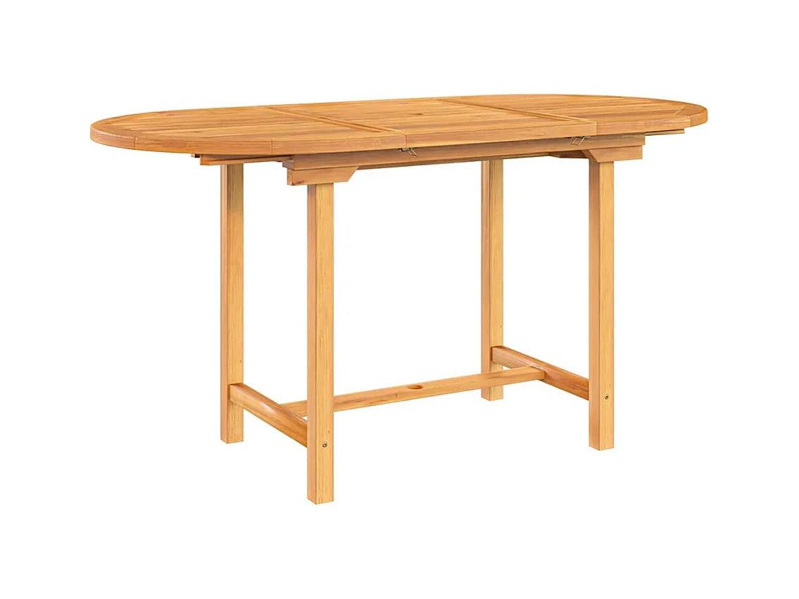 Uitschuifbare tuintafel 110-160x80x75 cm massief teakhout