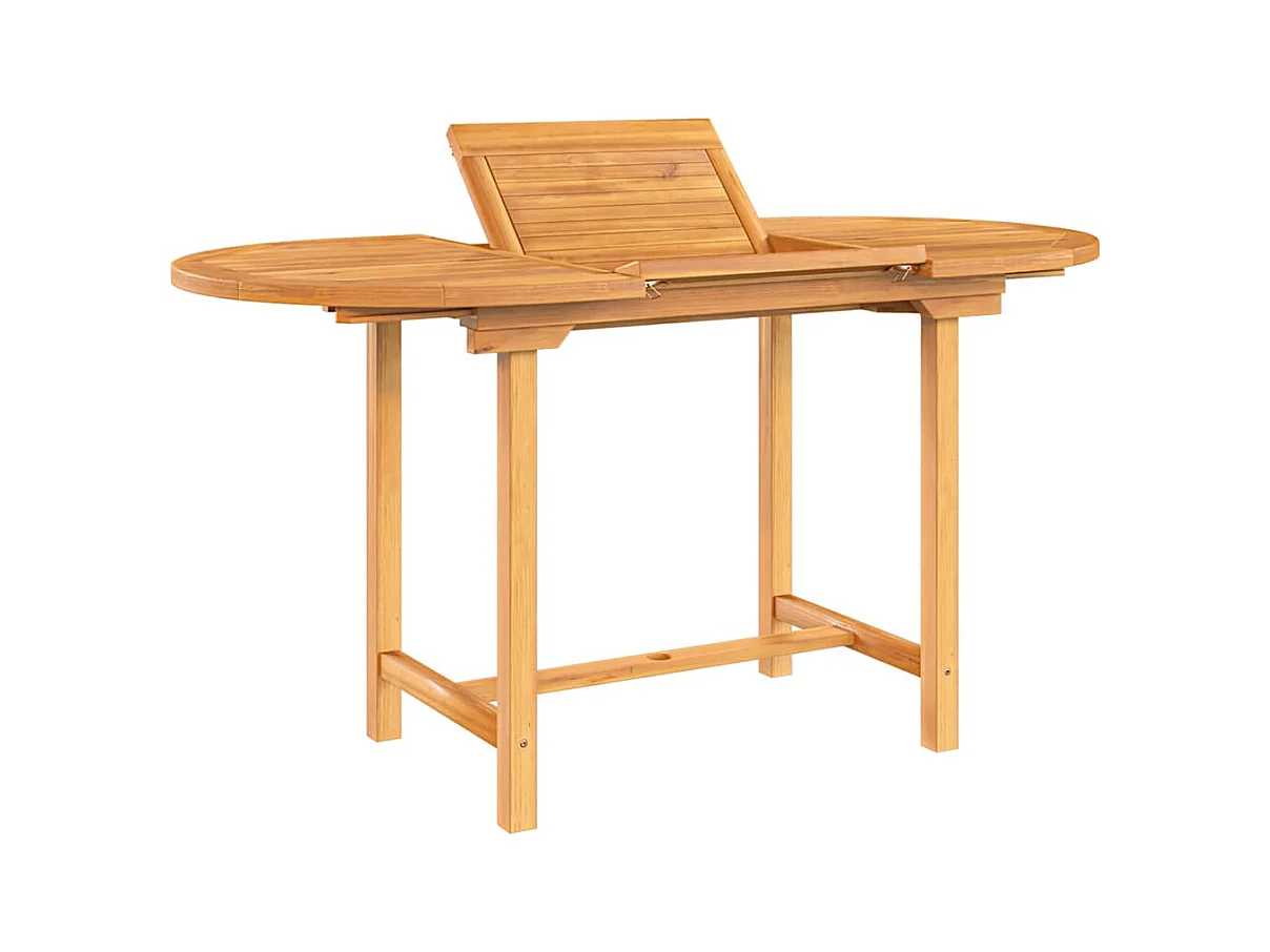 Uitschuifbare tuintafel 110-160x80x75 cm massief teakhout