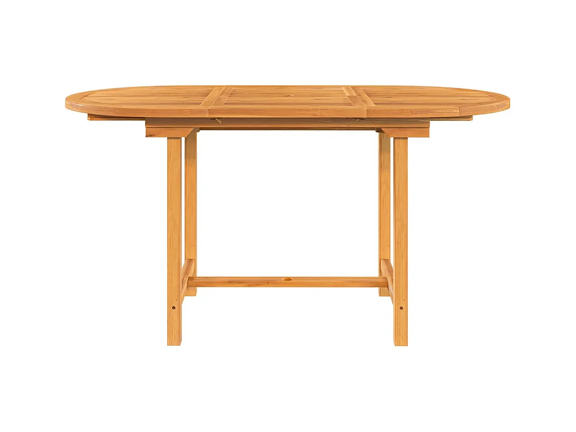 Uitschuifbare tuintafel 110-160x80x75 cm massief teakhout