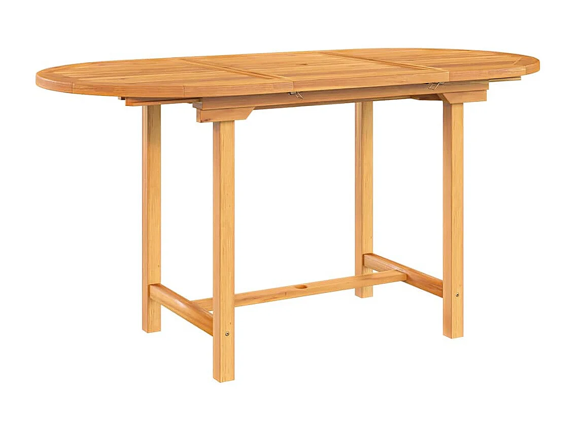 Tavolo da giardino allungabile 110-160x80x75 cm in legno massello di teak