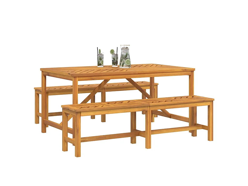 3-delige tuinset Bruin
