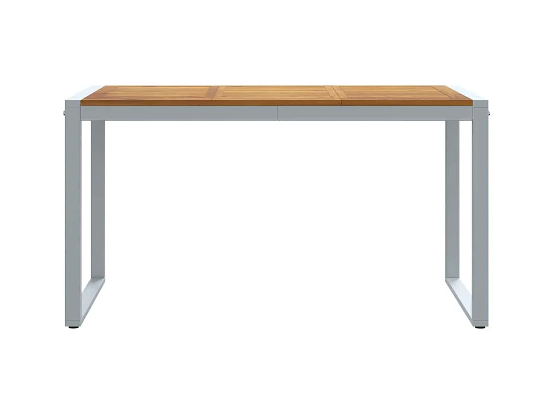 Table de jardin pour repas Gris 140 x 80 x 75 cm