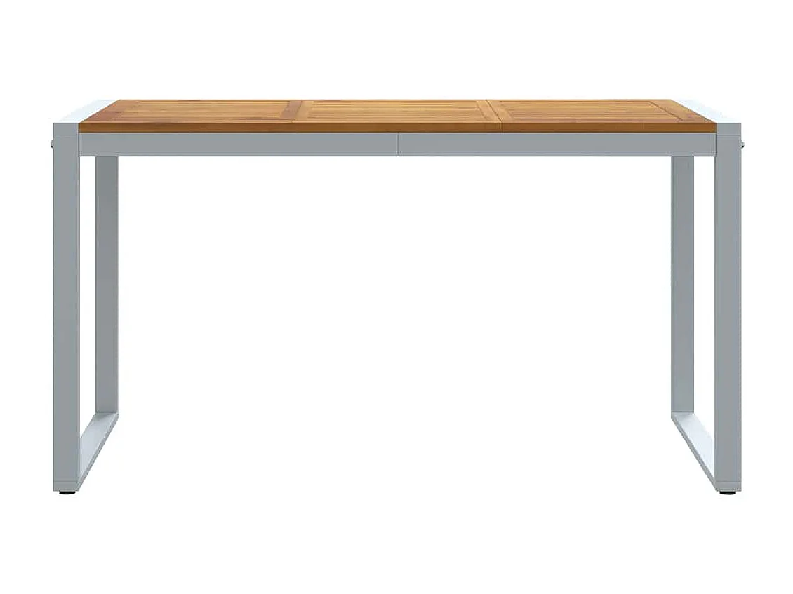 Table de jardin pour repas Gris 140 x 80 x 75 cm