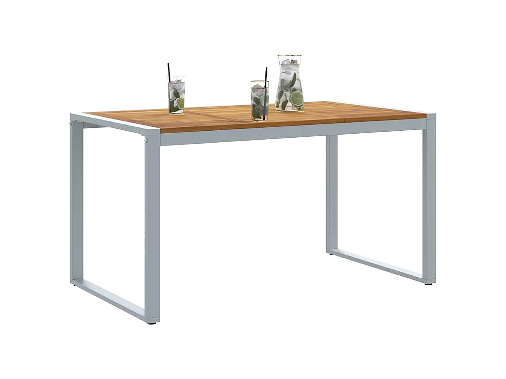 Garten-Esstisch Grau 140 x 80 x 75 cm