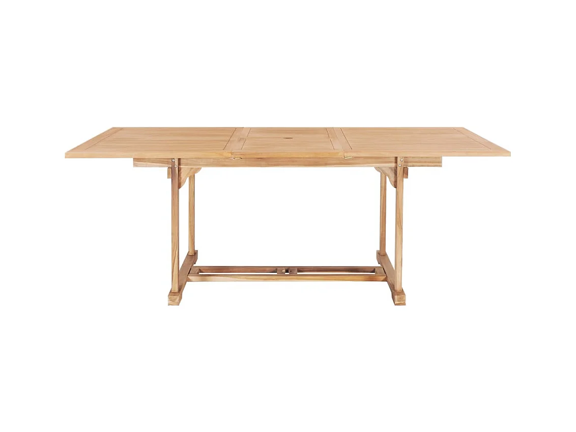 Uitschuifbare tuintafel 150-200x100x75 cm Massief teakhout